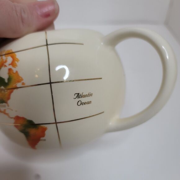 Vintage FTDA Map Of TheWorld Globe Mug 1993 Round - Picture 5 of 8
